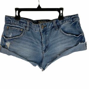 Free People Women's Size 28 Denim Cut off Shorts Super Hot Pants Distressed